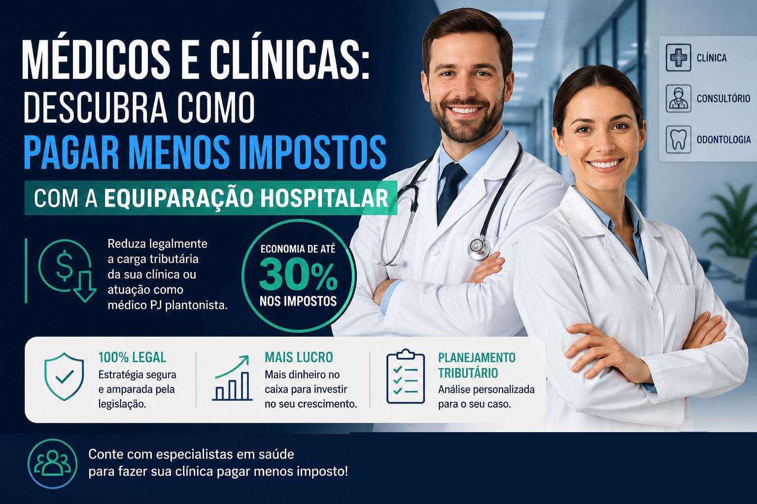 Médicos e Clínicas: Descubra Como Pagar Menos Impostos com a Equiparação Hospitalar