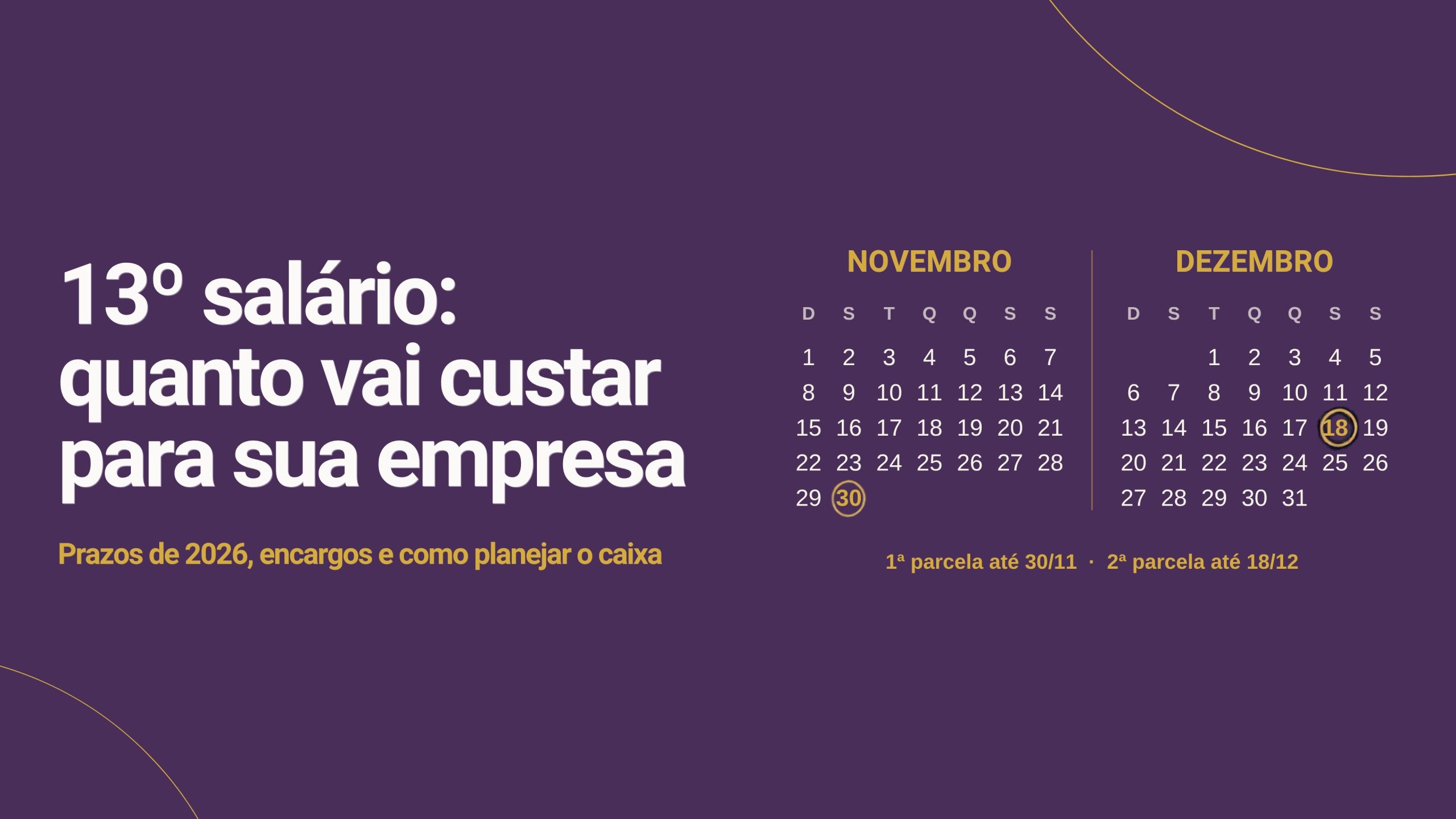 13º salário 2026: prazos, encargos e quanto custa para a empresa