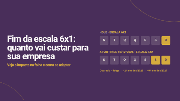 Fim da escala 6×1: quanto vai custar para a sua empresa e o que fazer antes de dezembro